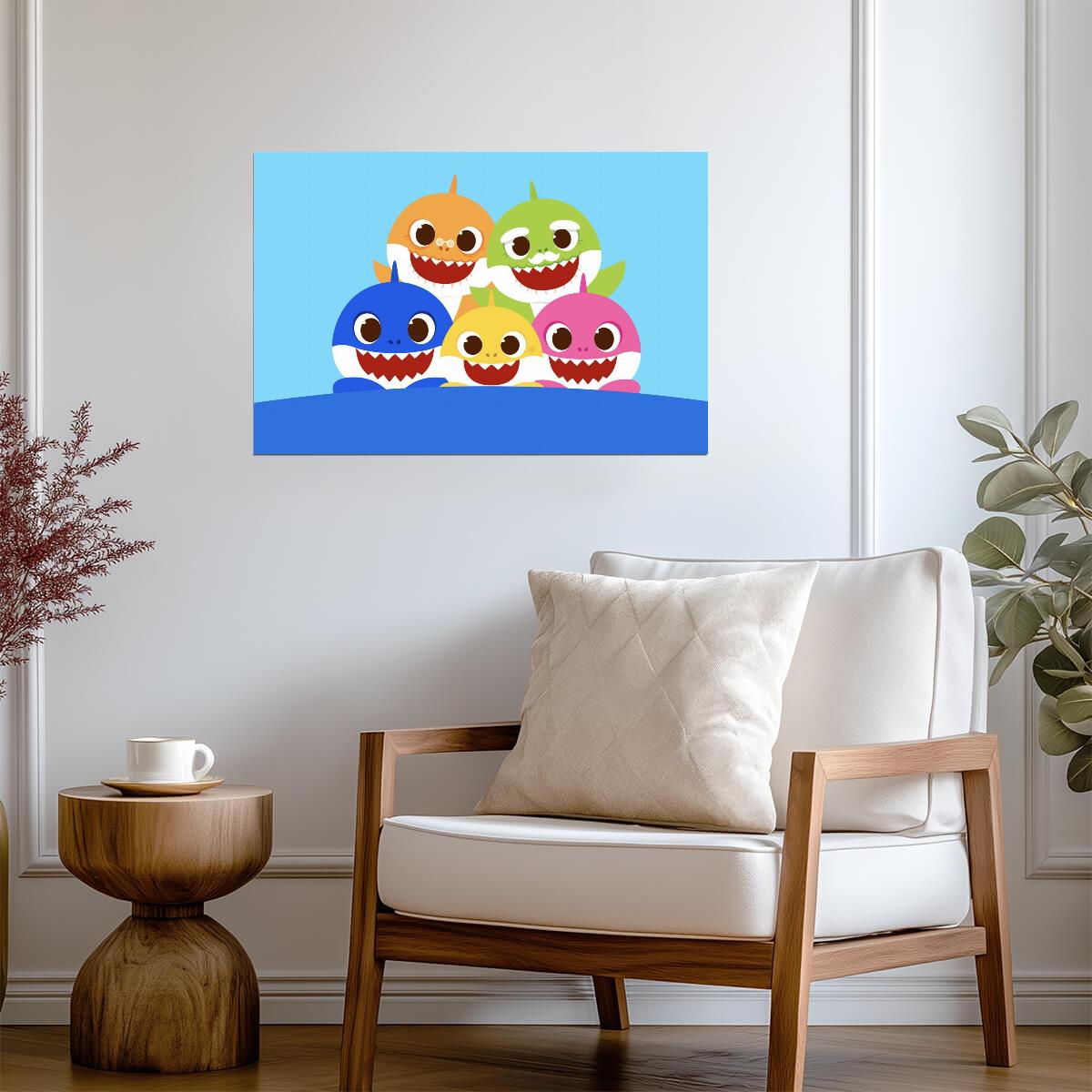 Baby Shark | Cute Animal Print | Kids Room Poster - For Kids Poster