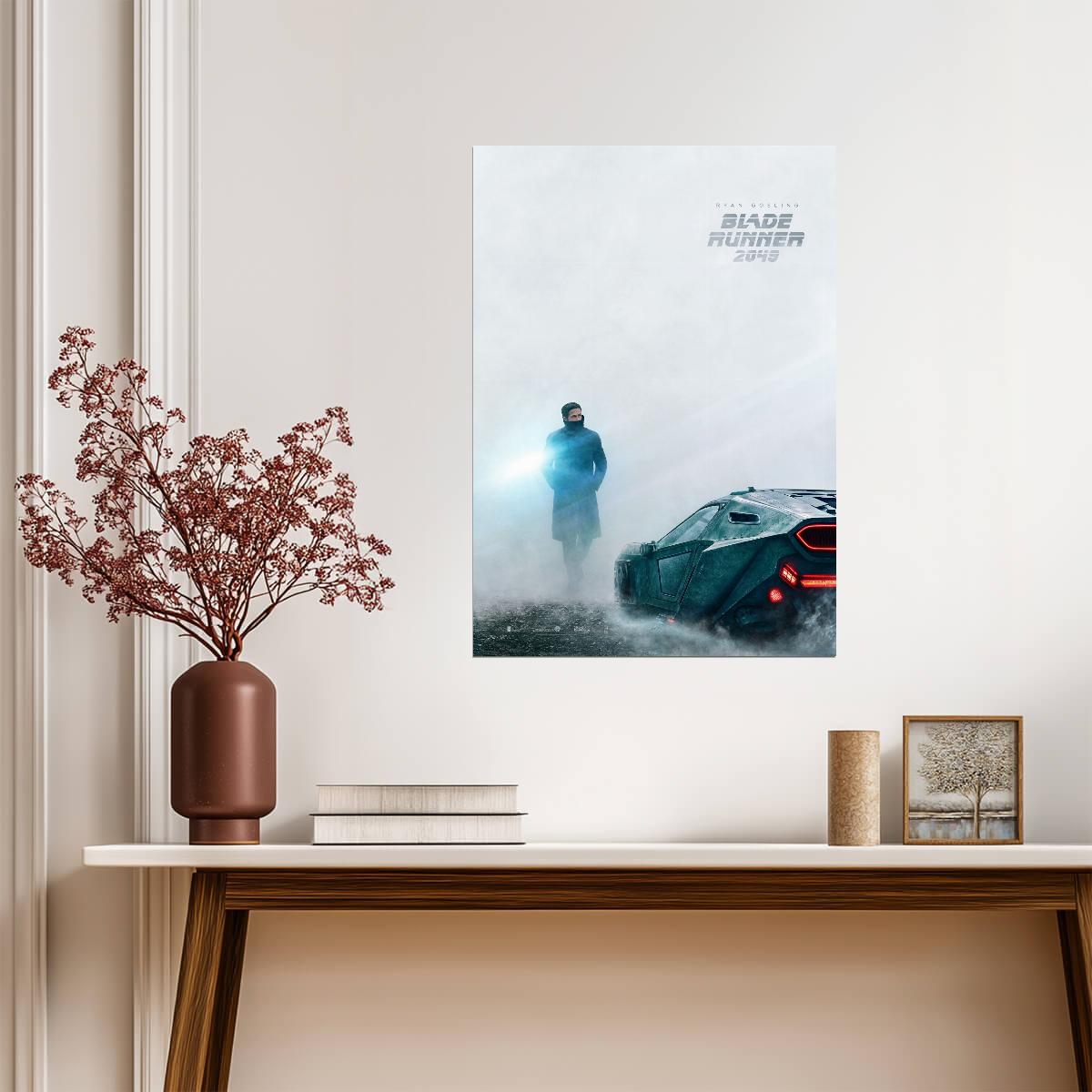 Blade Runner 2049 Movie Poster | Lone Figure in Snow beside a Spinner - Movies & TV Poster