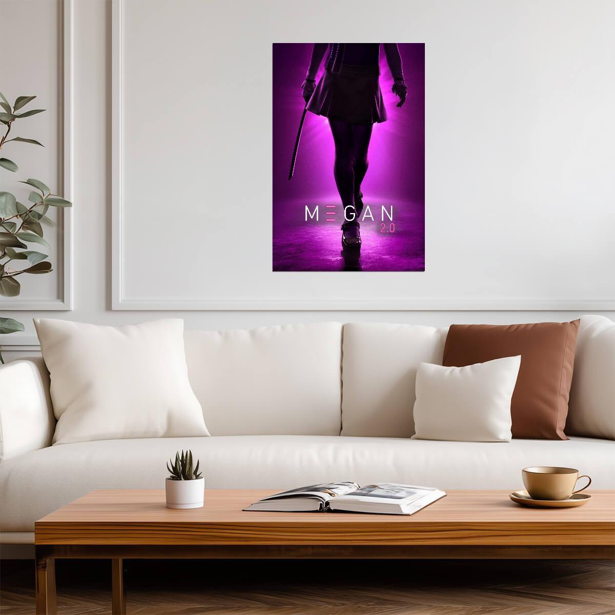M3GAN 2.0 Movie Poster | Doll Silhouette with a Katana - Movies & TV Poster