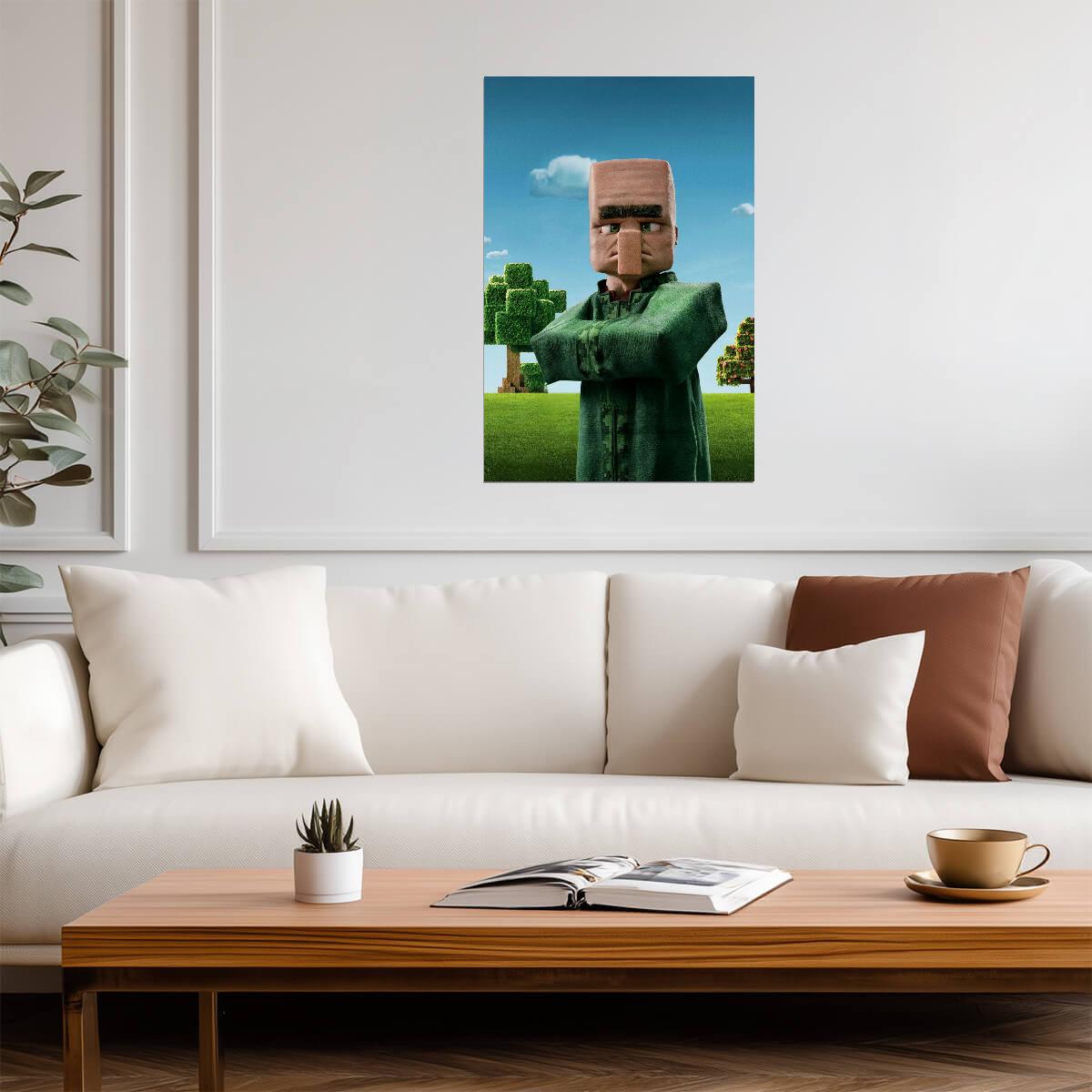 A Minecraft Movie Villager Portrait Poster - Movies & TV Poster
