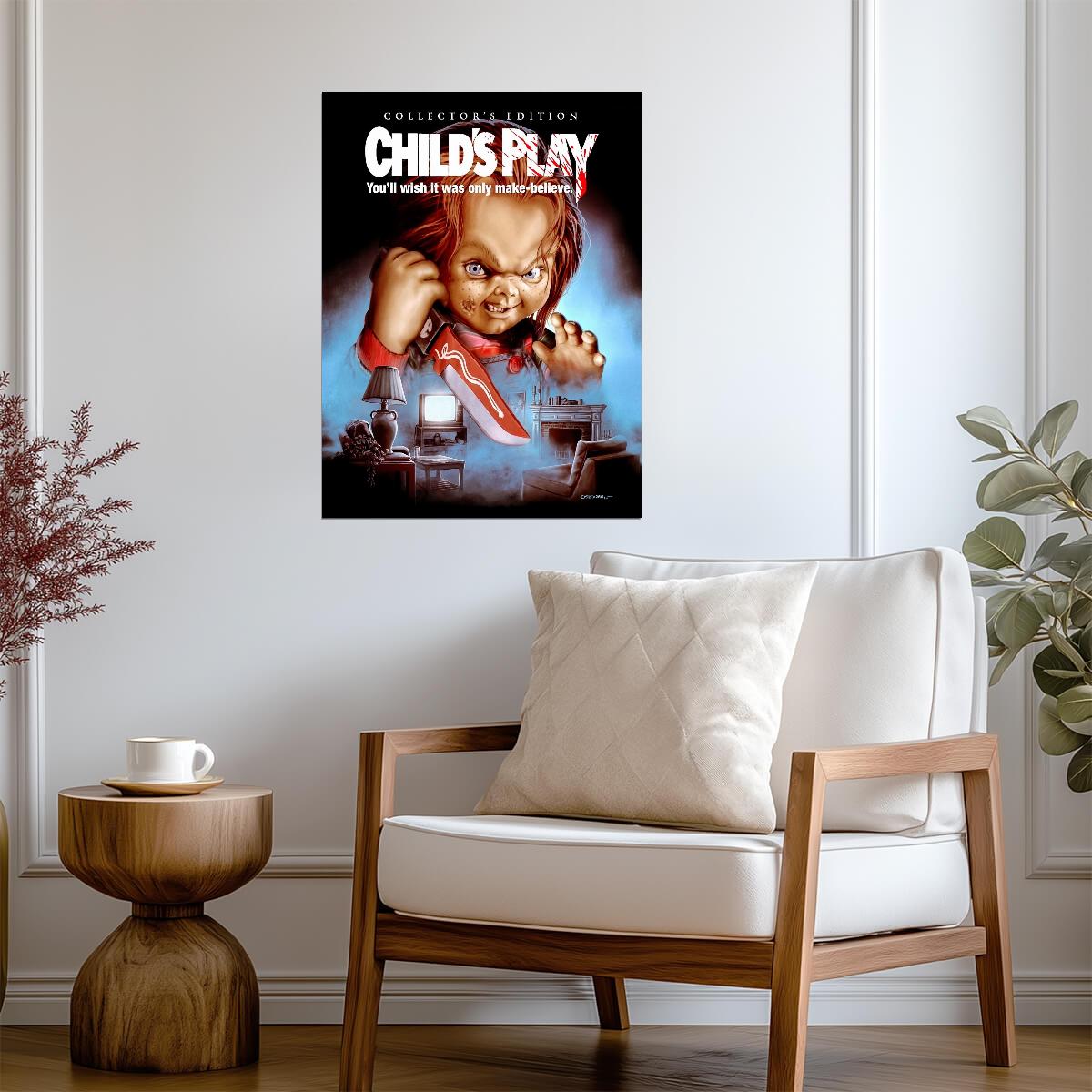 Child's Play 1988 Movie Poster | Chucky Above the Living Room - Movies & TV Poster