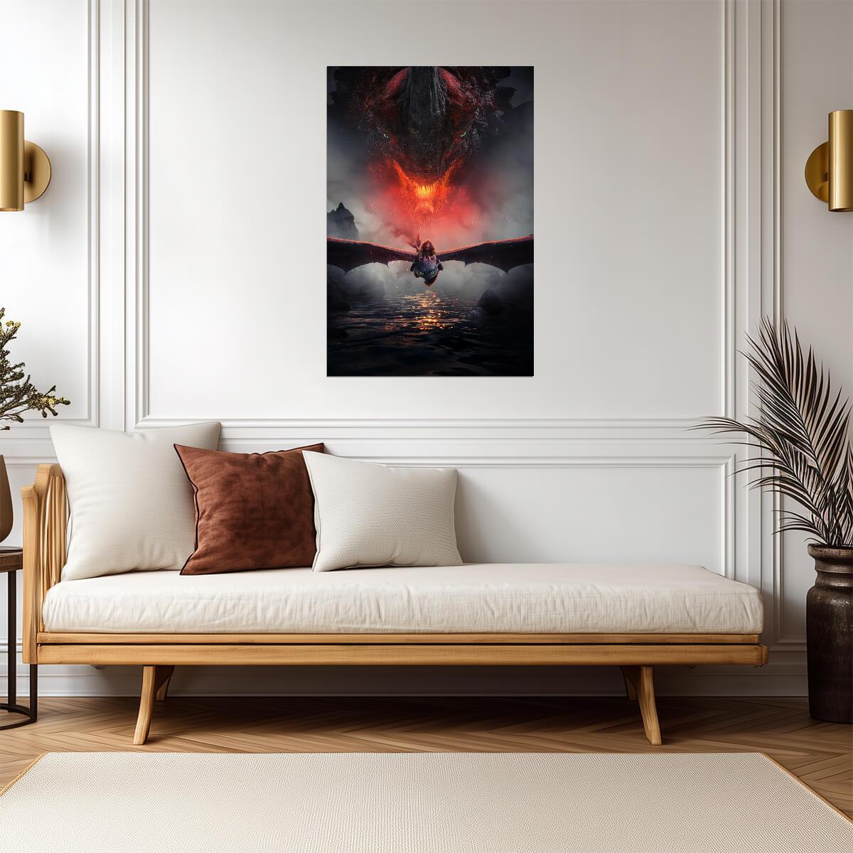 How to Train Your Dragon 2025 Movie Poster | Escaping the Red Death - Movies & TV Poster