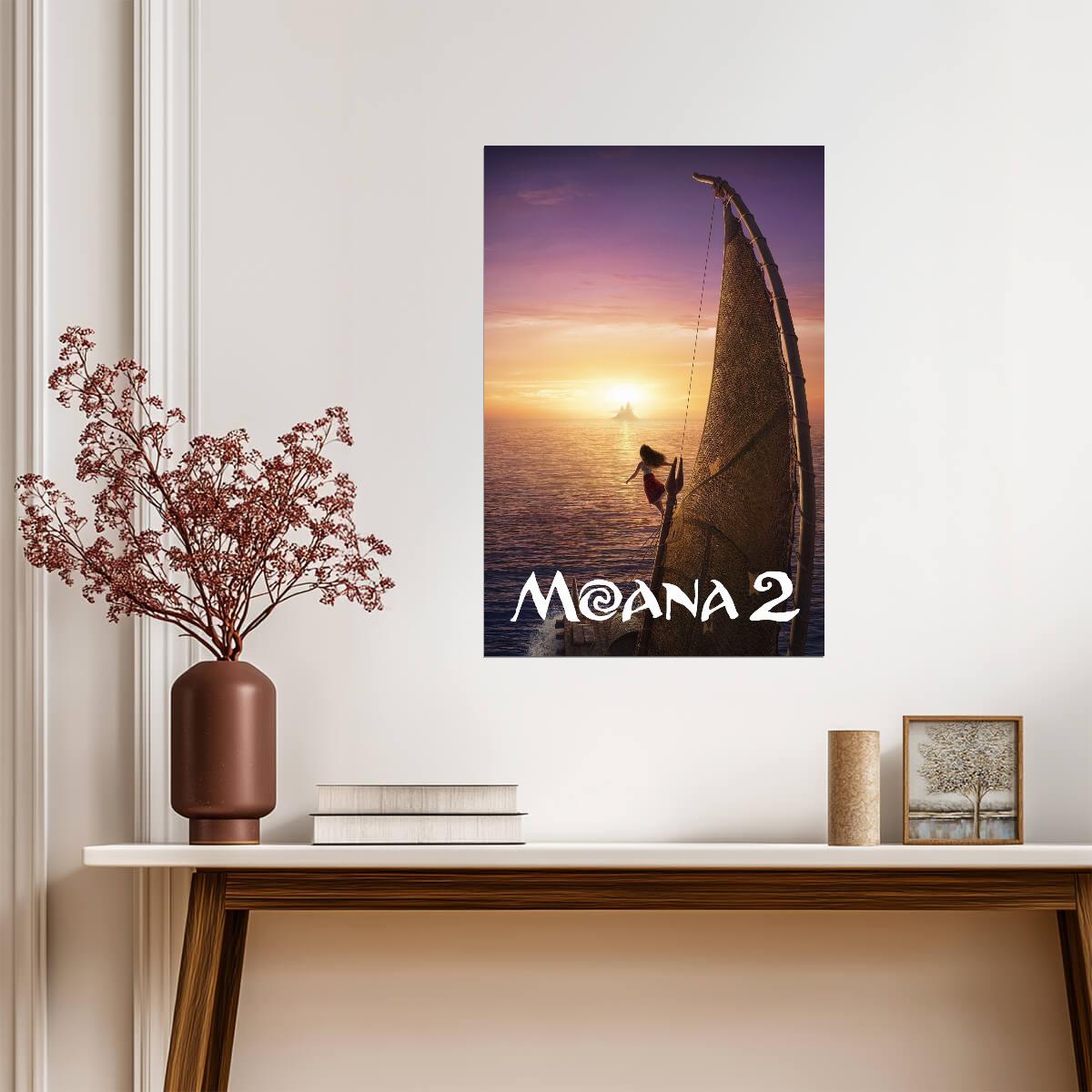 Moana 2 Movie Poster | Sailing into the Sunset - Movies & TV Poster
