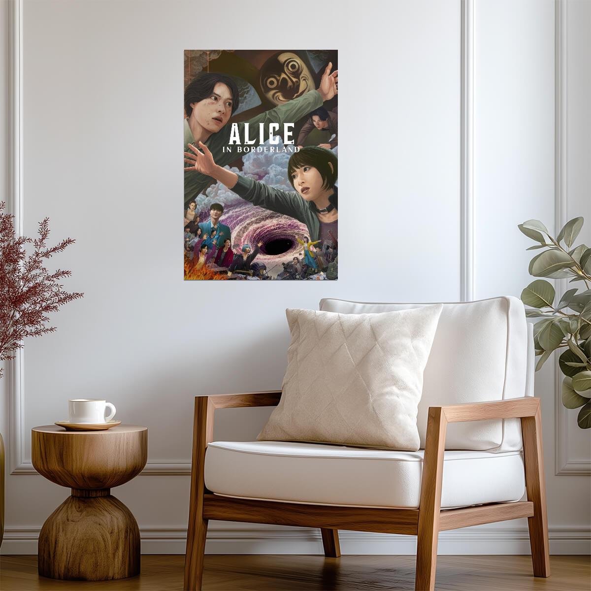 Alice in Borderland Poster | Arisu and Usagi | Illustrated Collage - Movies & TV Poster