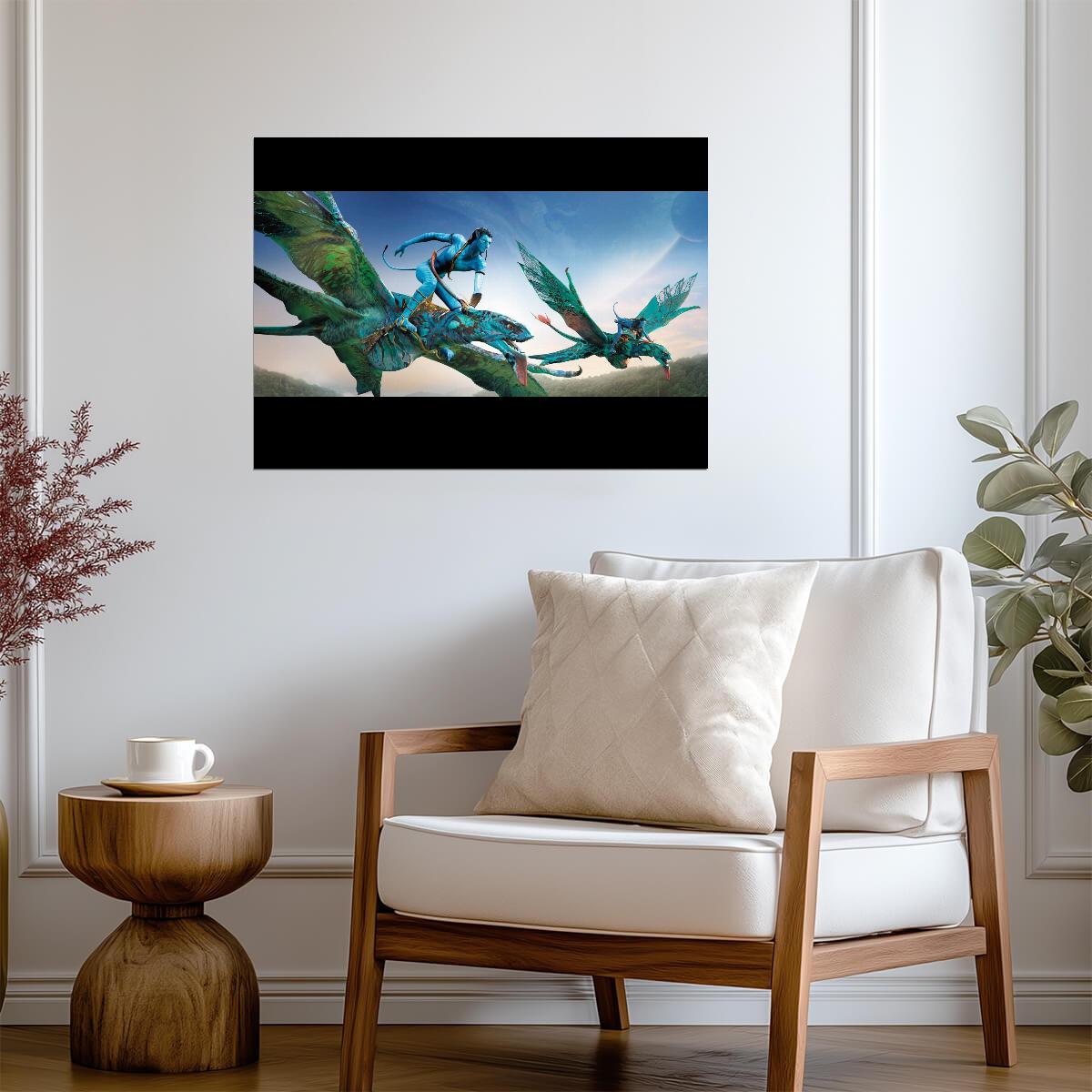 Avatar 2009 Movie Poster | Jake and Neytiri on Banshees - Movies & TV Poster