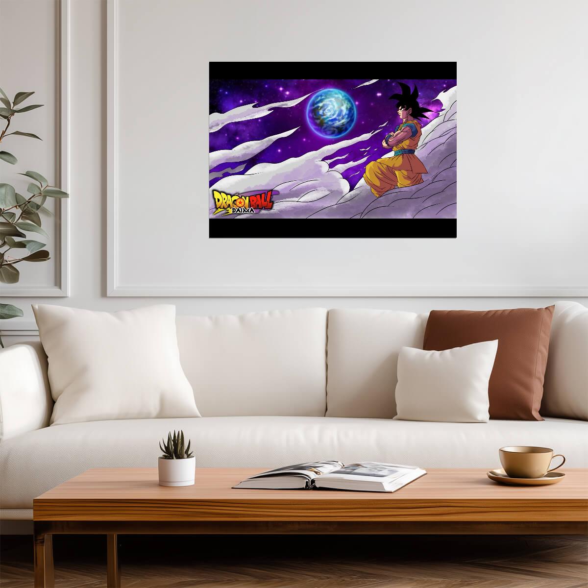Dragon Ball Daima Poster | Goku Above Earth - Anime Poster