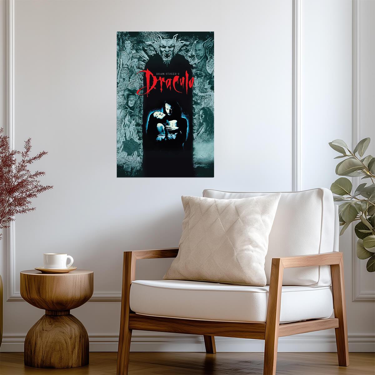 Bram Stoker's Dracula 1992 Movie Poster | Lovers Beneath a Gargoyle - Movies & TV Poster