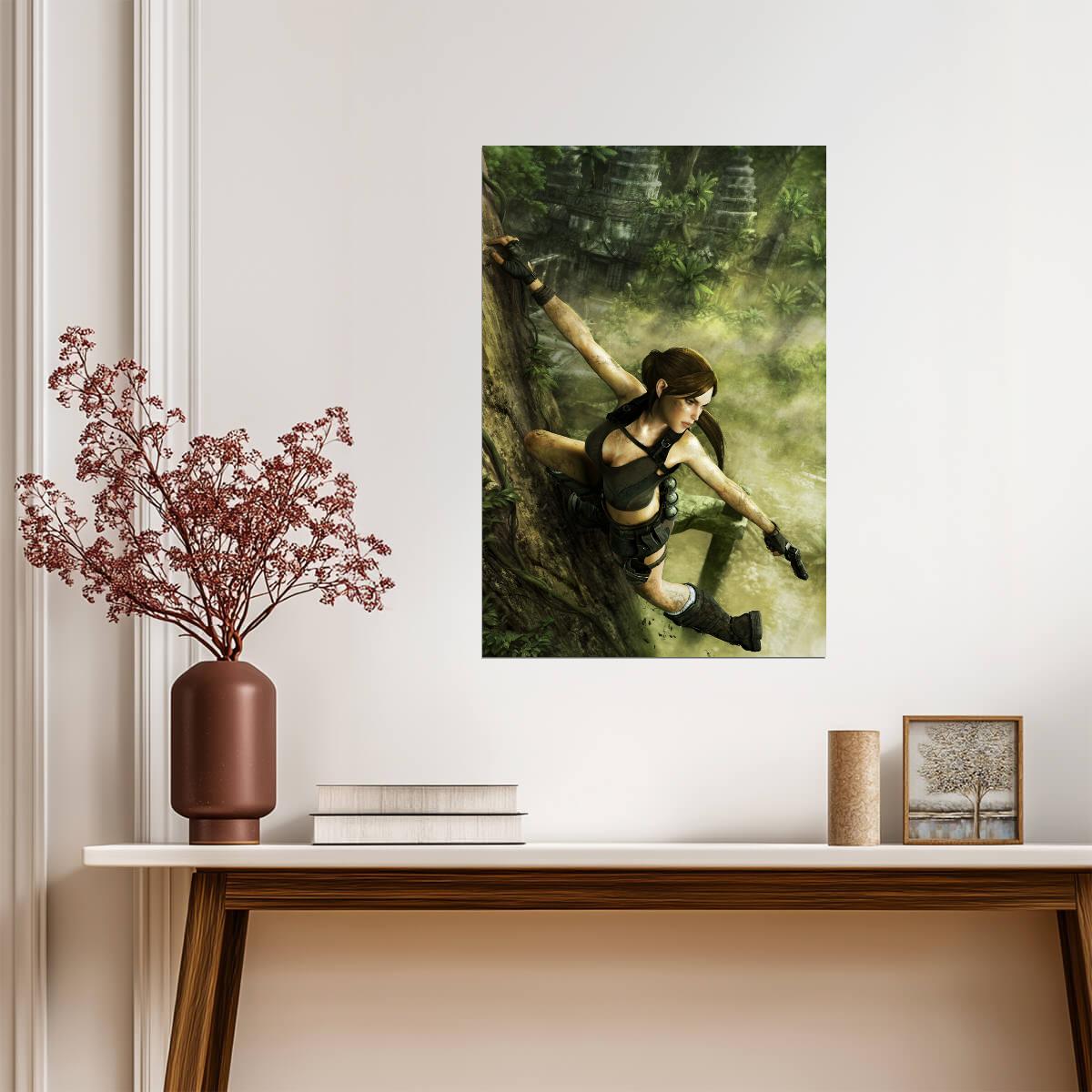 Tomb Raider Poster | Lara Croft with Dual Pistols in the Jungle - Video Games Poster
