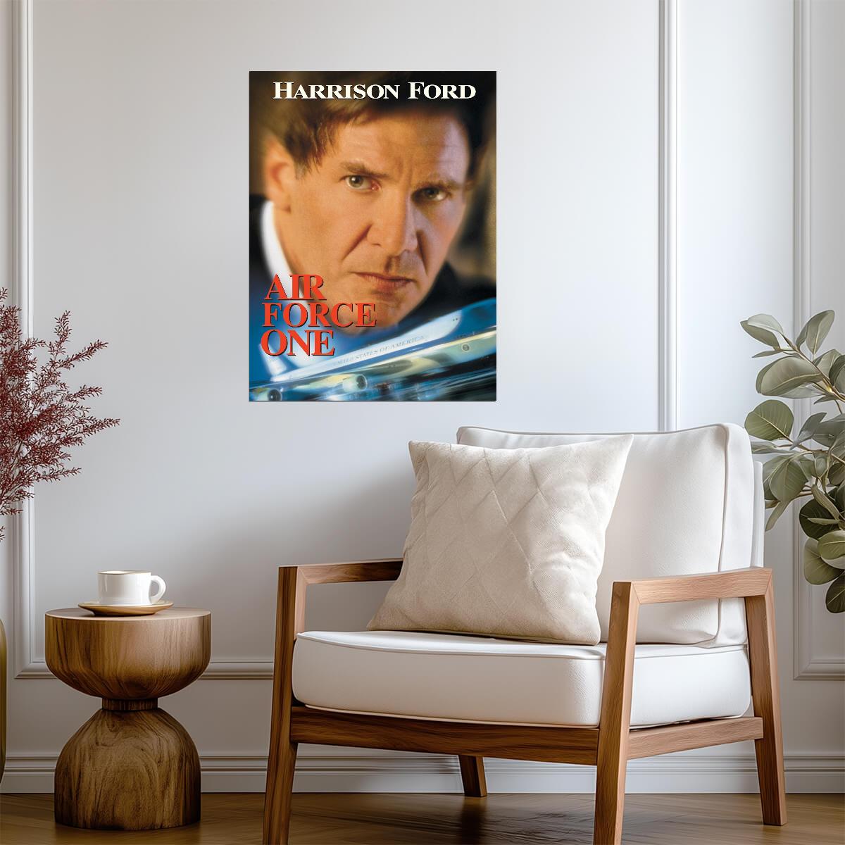 Air Force One Movie Poster | Harrison Ford Portrait Print - Movies & TV Poster