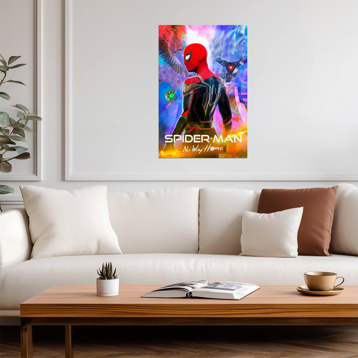 Spider-Man No Way Home Movie Poster | Spider-Man Illustrated Portrait - Movies & TV Poster