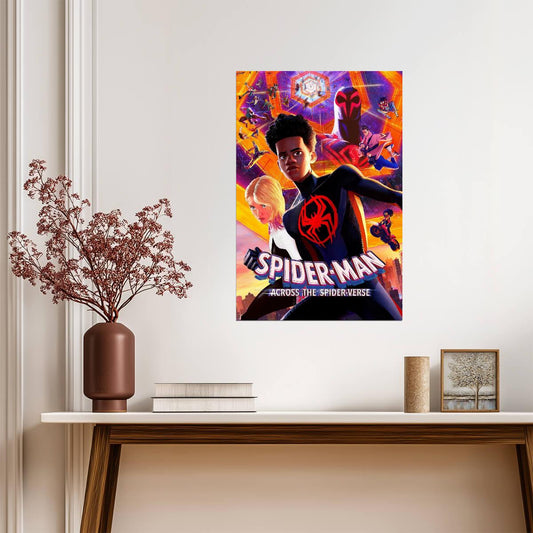 Spider-Man Across the Spider-Verse Movie Poster | Miles and Gwen with the Spider Society - Movies & TV Poster