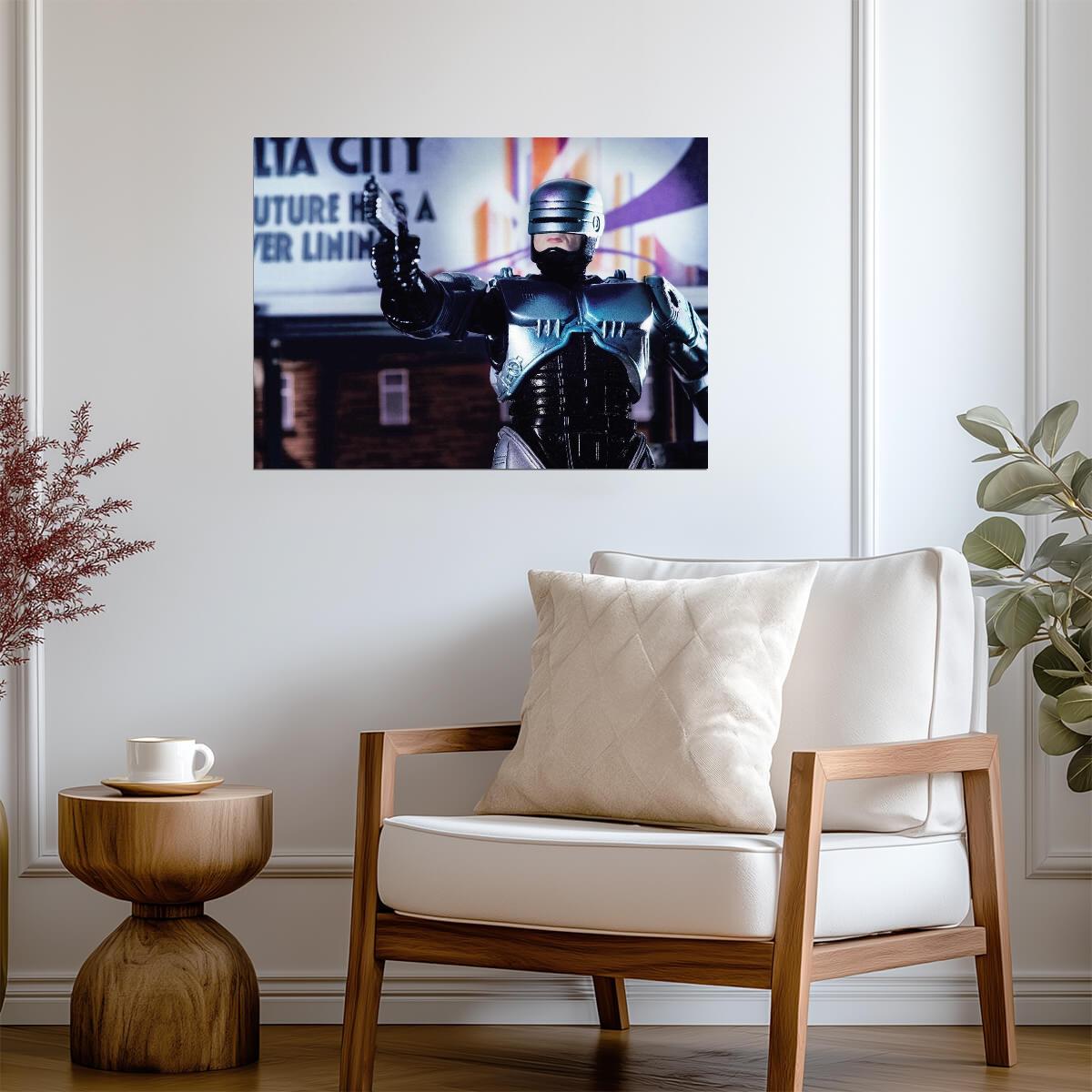 RoboCop 1987 Movie Poster | RoboCop Aiming in the Street - Movies & TV Poster
