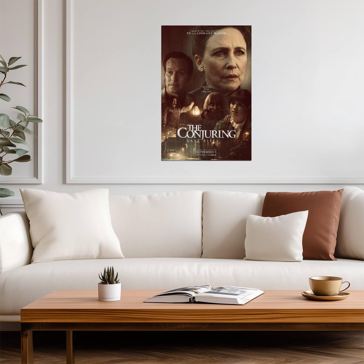 The Conjuring Last Rites Movie Poster | Ed and Lorraine Warren Cast Collage - Movies & TV Poster