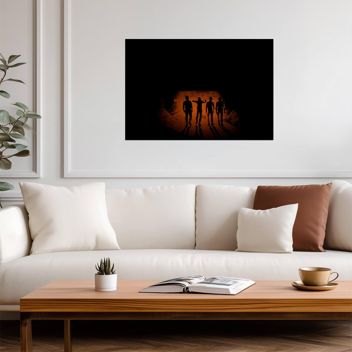 A Clockwork Orange Poster | Droogs Silhouettes in a Tunnel - Movies & TV Poster