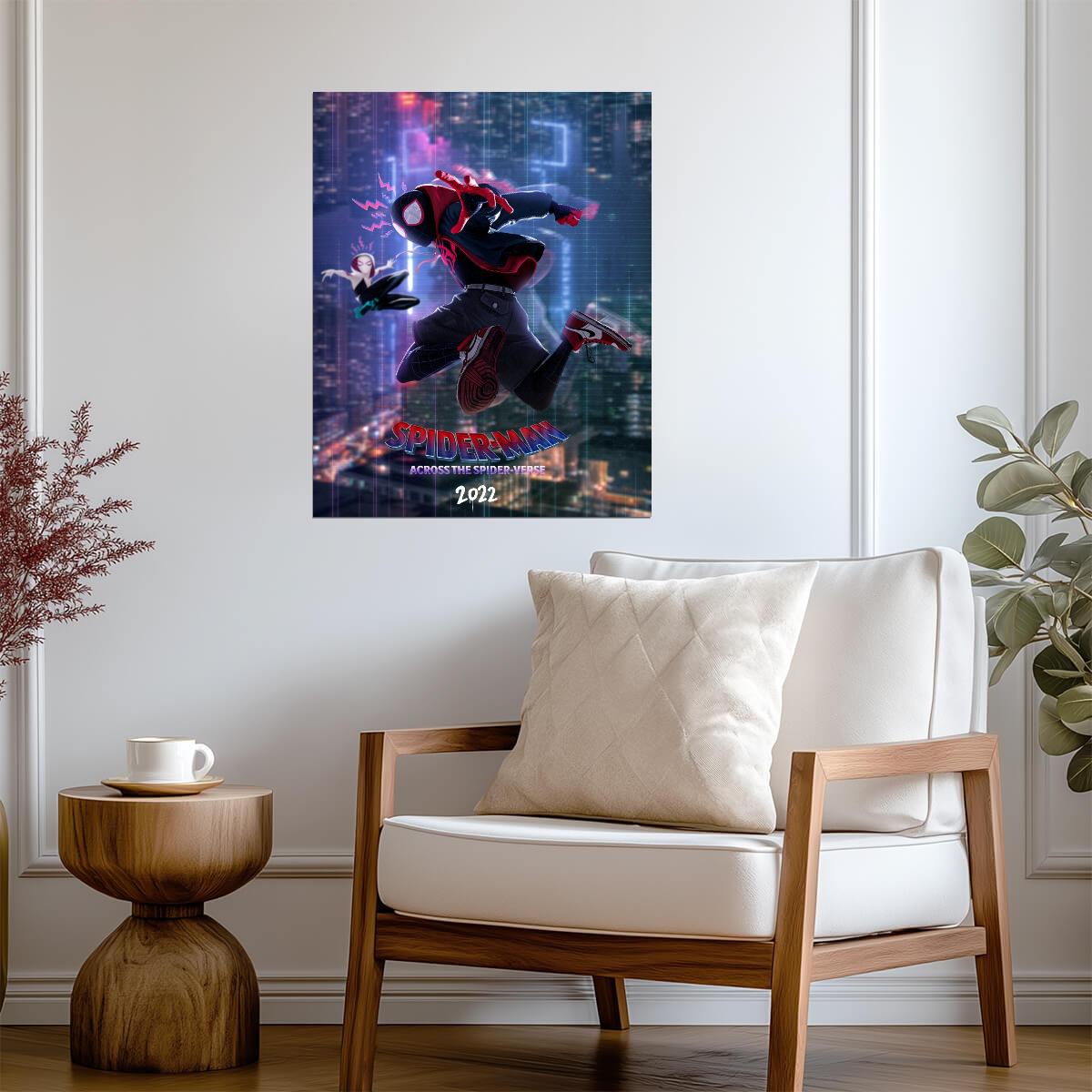 Spider-Man Across the Spider-Verse Movie Poster | Miles and Gwen City Leap - Movies & TV Poster