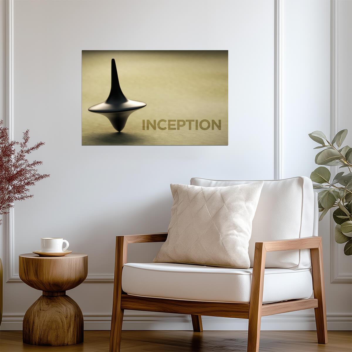 Inception Movie Poster | Spinning Top on a Wooden Table - Movies & TV Poster