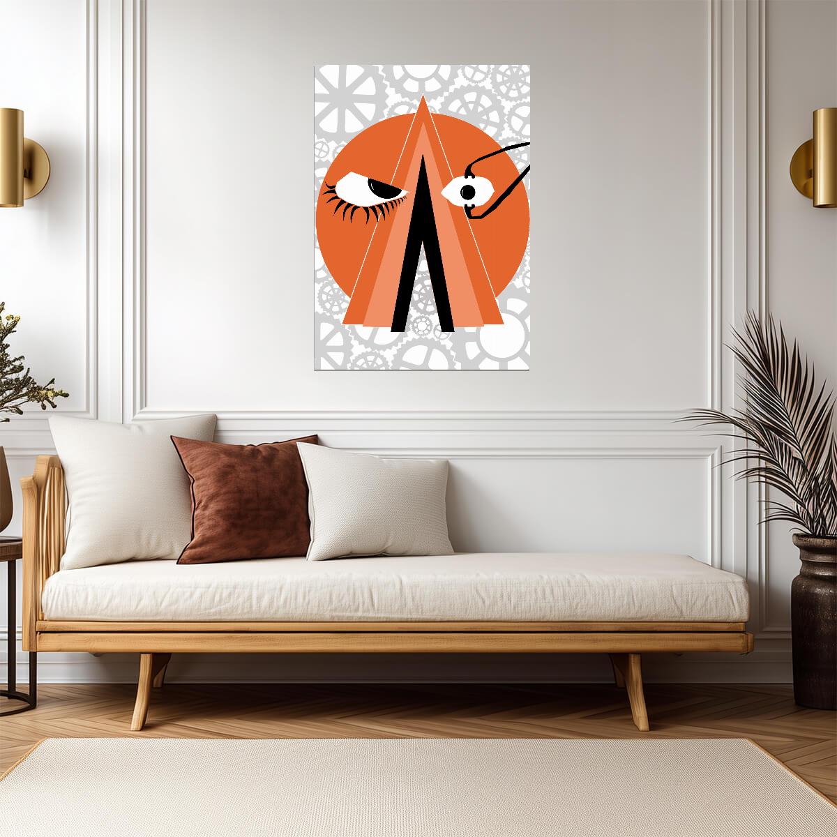 A Clockwork Orange Poster | Letter A and Eyes Graphic Print - Movies & TV Poster