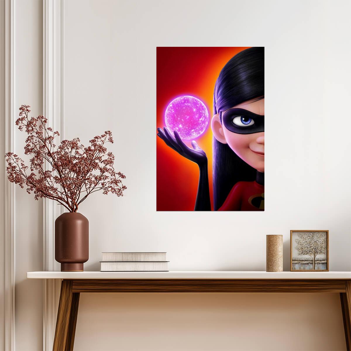 Incredibles 2 Movie Poster | Violet Close-Up with a Force Field - Movies & TV Poster