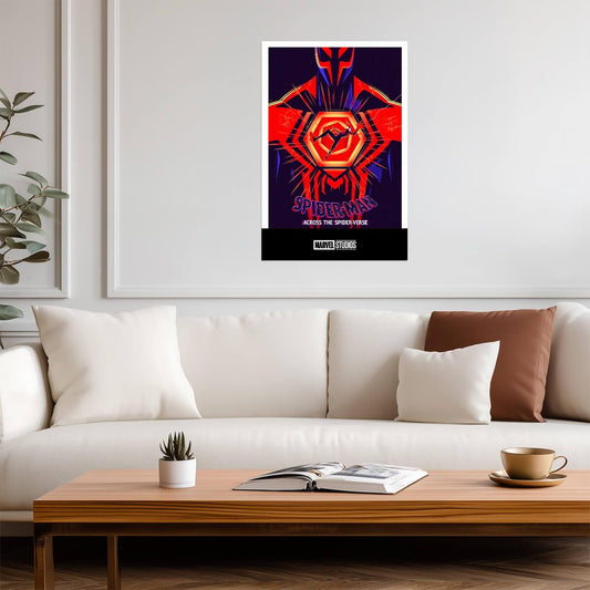 Spider-Man Across the Spider-Verse Movie Poster | Spider-Man 2099 Red Geometric Graphic - Movies & TV Poster