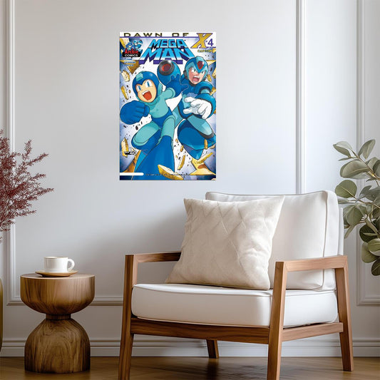 Mega Man Poster | Dawn of X | Comic Issue 40 Cover - Graphic & Art Poster