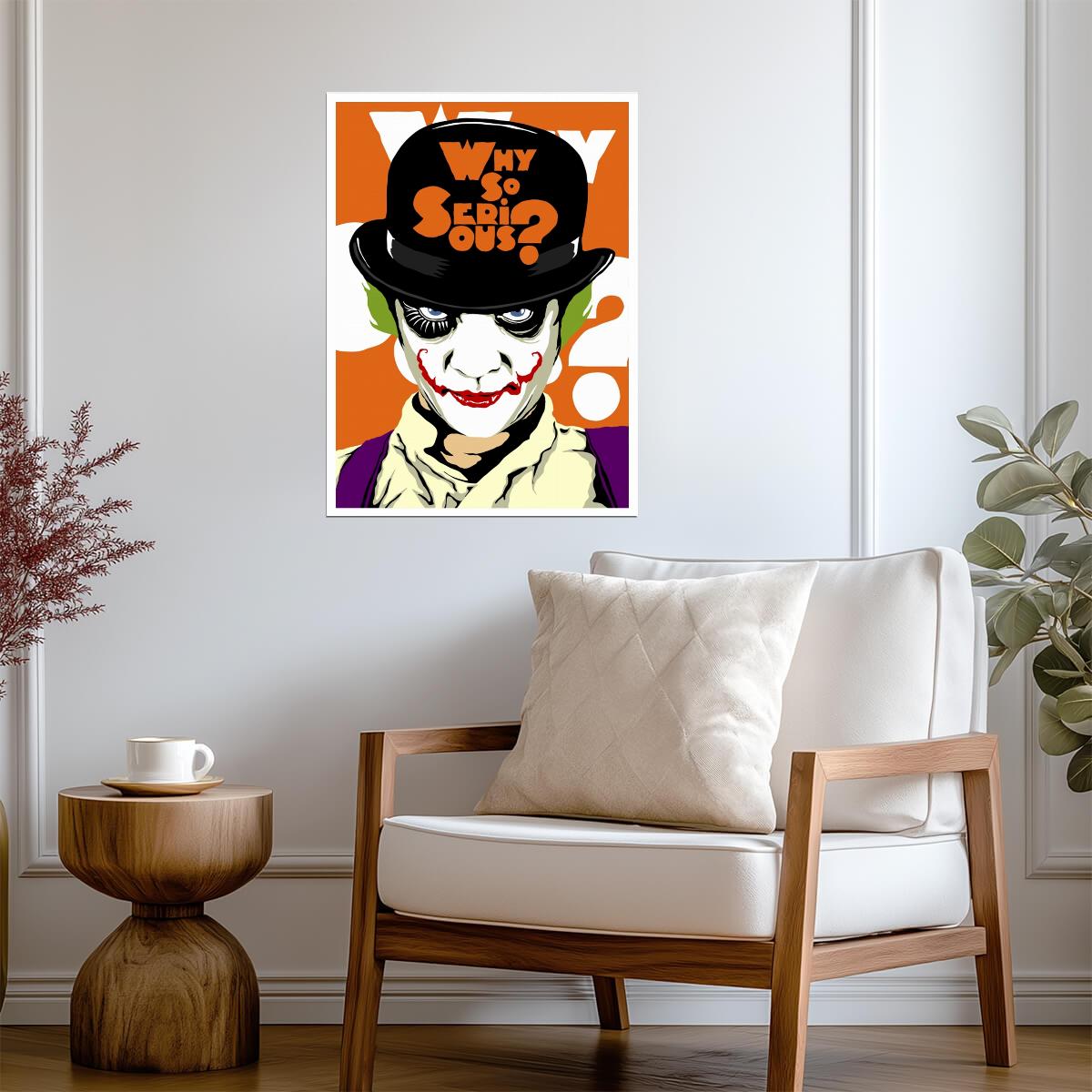 A Clockwork Orange Poster | Alex and Joker Crossover | Why So Serious Art Print - Movies & TV Poster