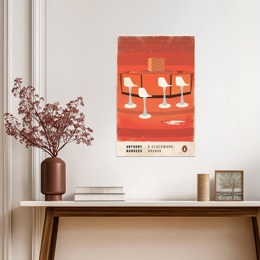 A Clockwork Orange Poster | Anthony Burgess Book Cover | Korova Milk Bar Print - Type & Quotes Poster