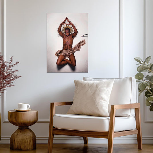 Tupac Shakur Halo Portrait Poster | Hip Hop Photo Print - Music Poster