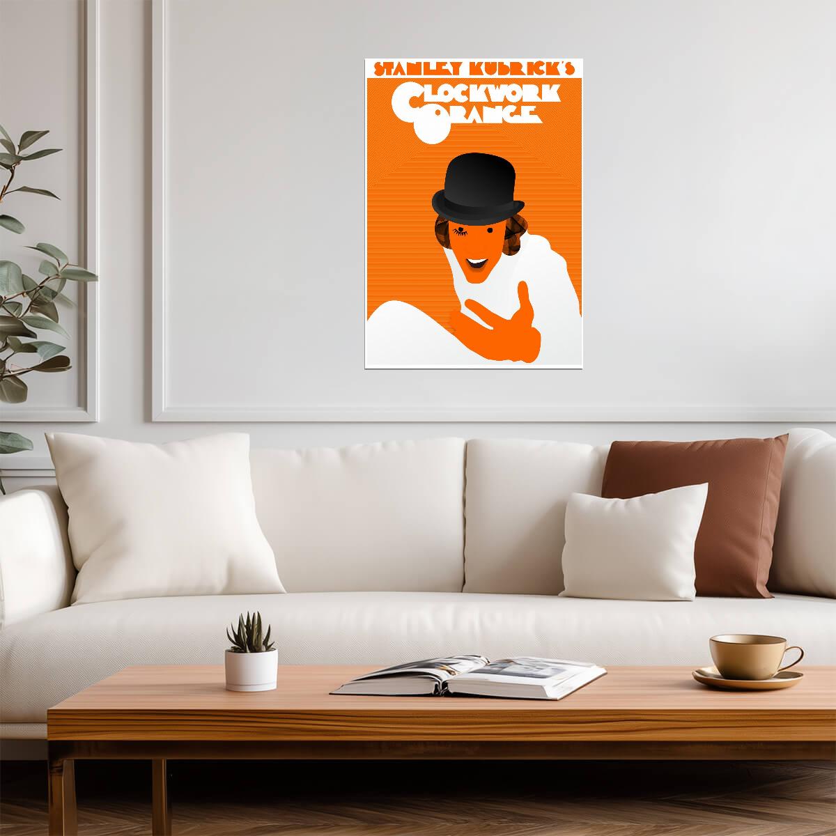 A Clockwork Orange Alex DeLarge Poster | Illustrated Portrait Print - Movies & TV Poster