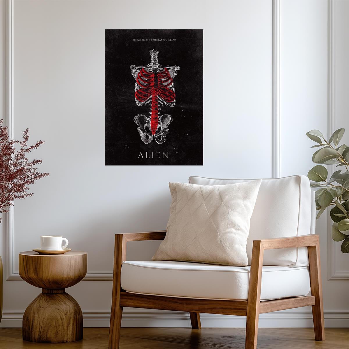 Alien 1979 Movie Poster | Chestburster Anatomy Illustration - Movies & TV Poster