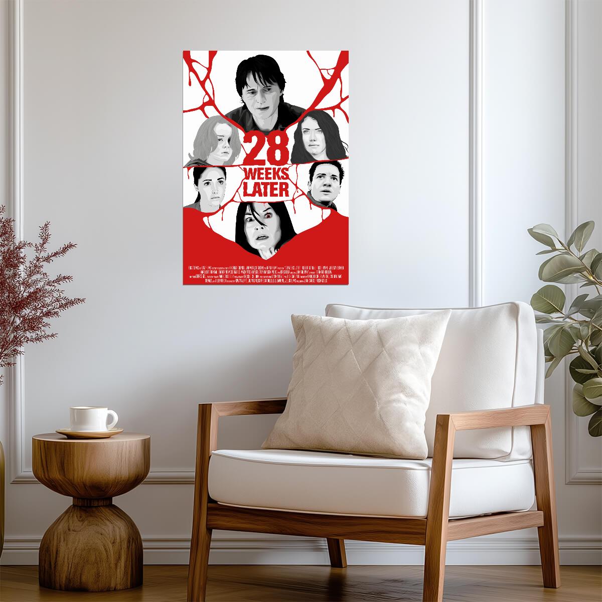 28 Weeks Later Poster | Black and White Cast Collage Print - Movies & TV Poster