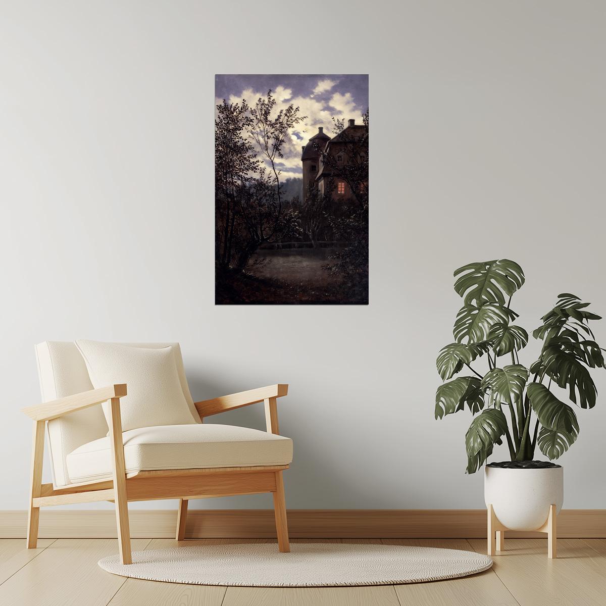 Castle at Dusk | Gothic Landscape Wall Art Poster
