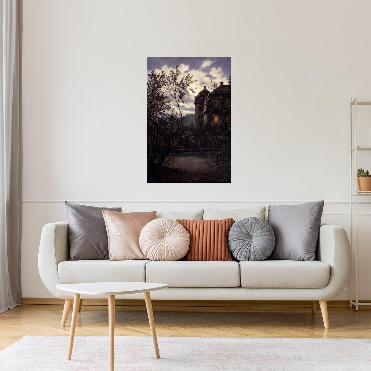 Castle at Dusk | Gothic Landscape Wall Art Poster