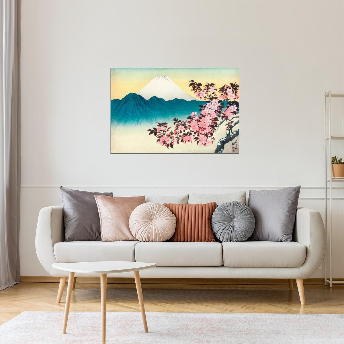 Mount Fuji with Sakura | Japanese Landscape Wall Art Poster