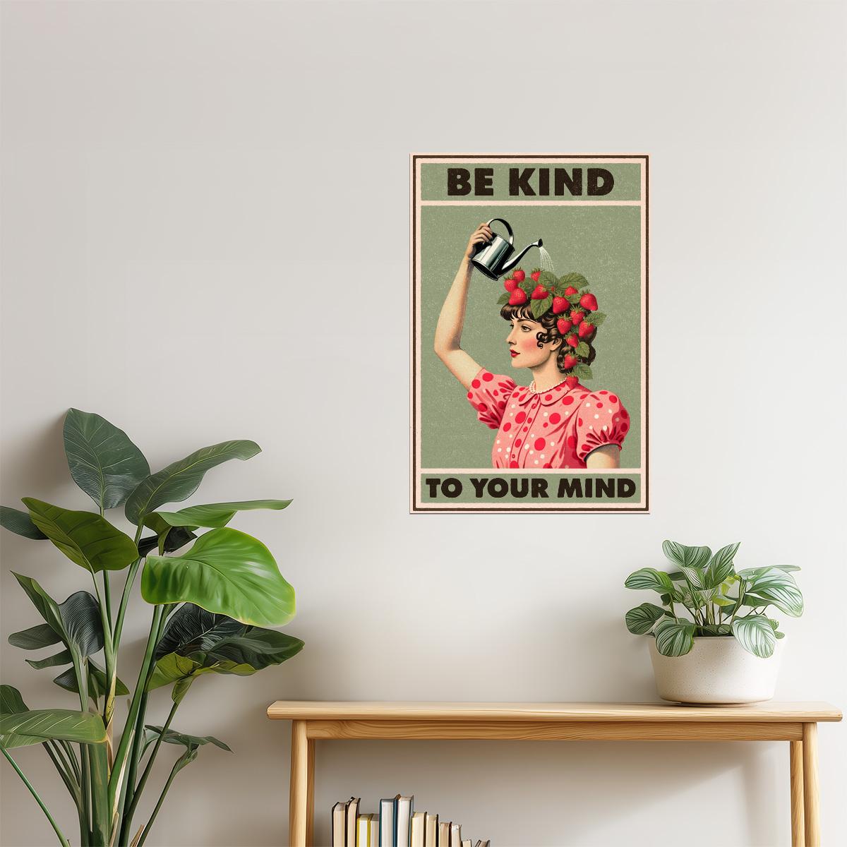 Be Kind to Your Mind | Surreal Eclectic Trippy Wall Art Poster