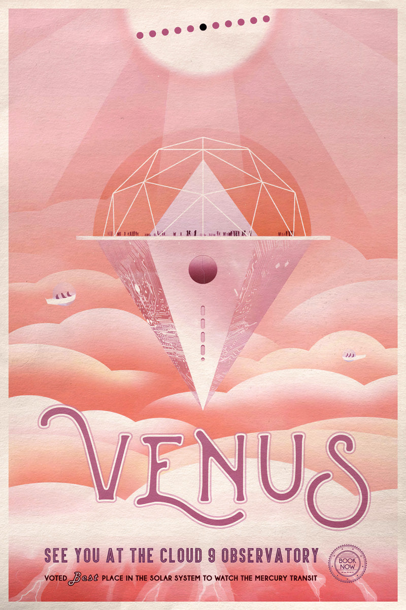 Venus | NASA Retro Space Travel Poster Sci-Fi Wall Art