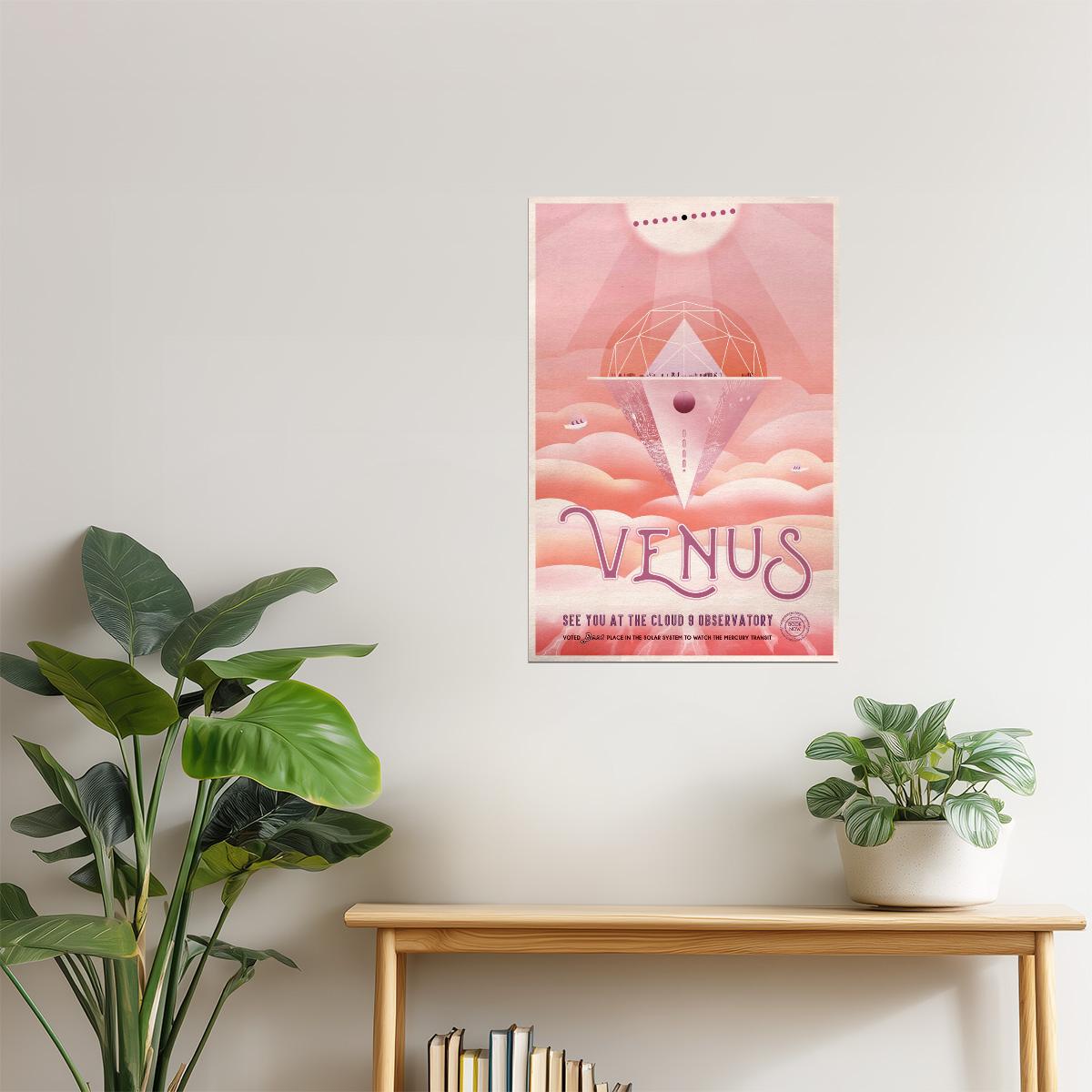 Venus | NASA Retro Space Travel Poster Sci-Fi Wall Art