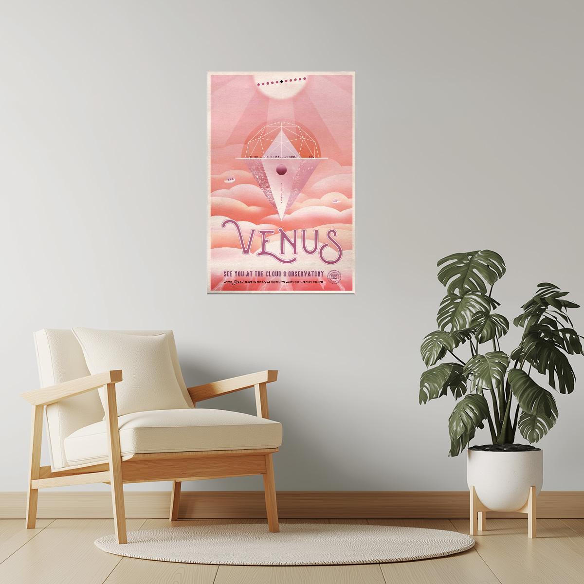 Venus | NASA Retro Space Travel Poster Sci-Fi Wall Art