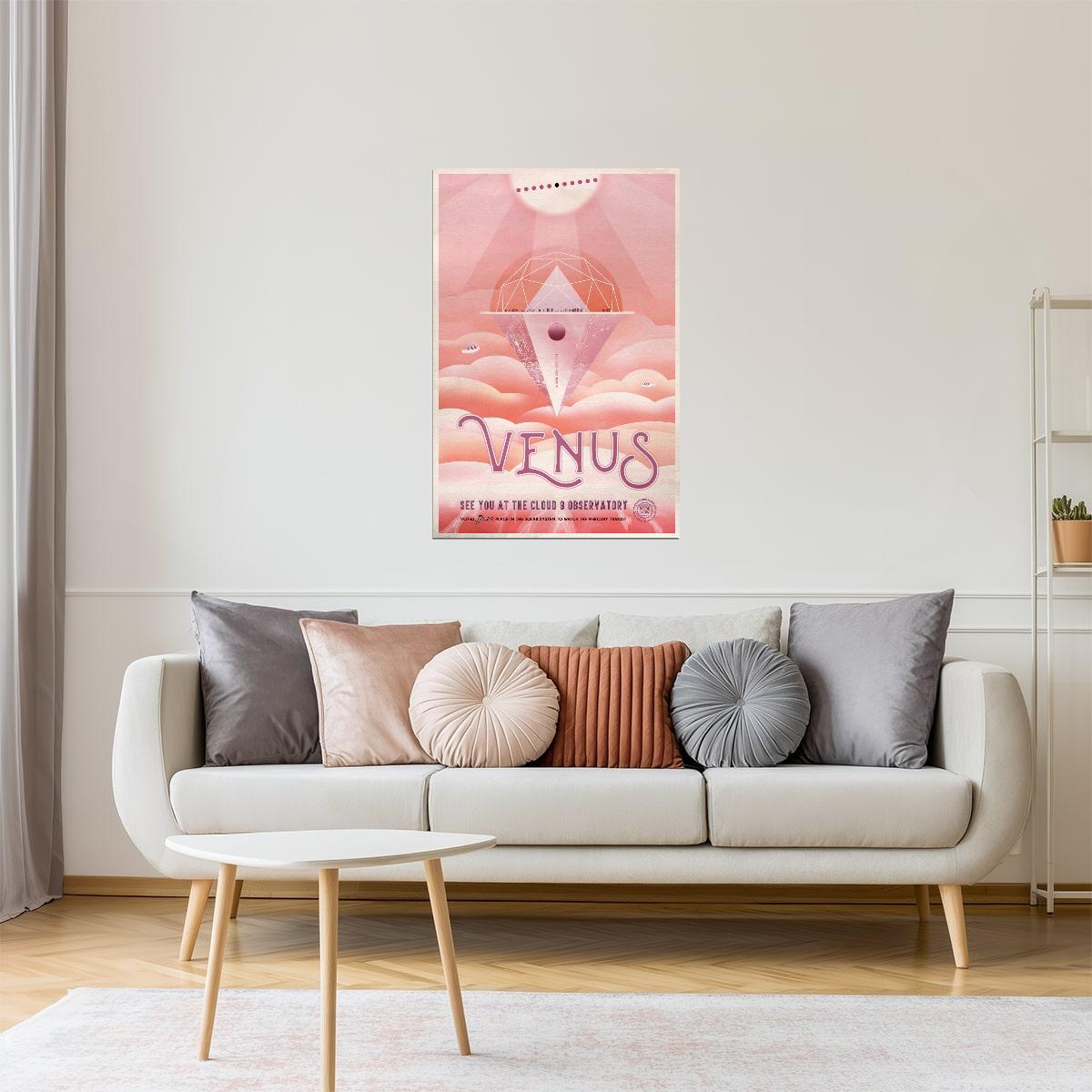 Venus | NASA Retro Space Travel Poster Sci-Fi Wall Art