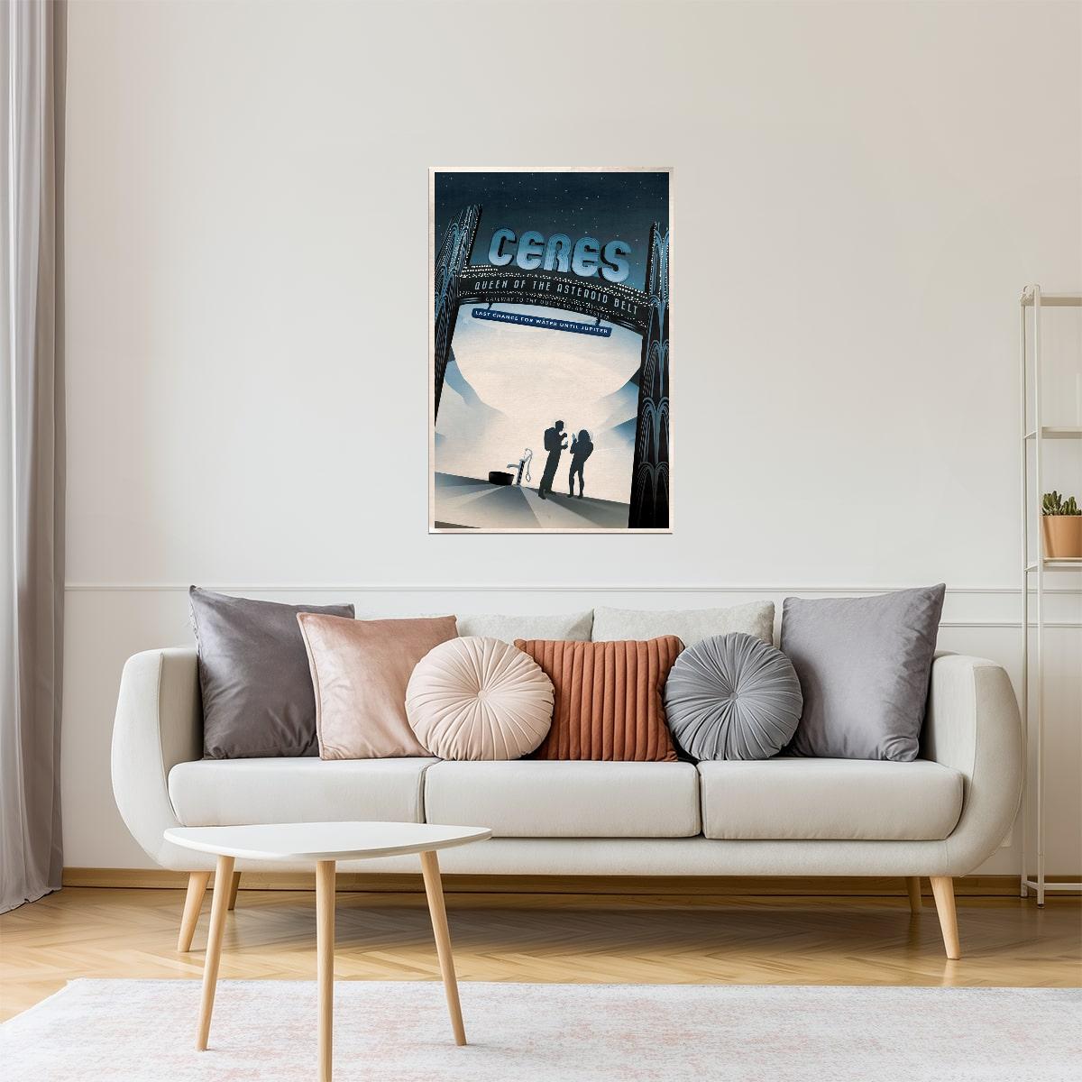 Ceres | NASA Retro Space Travel Poster Astronomy Print