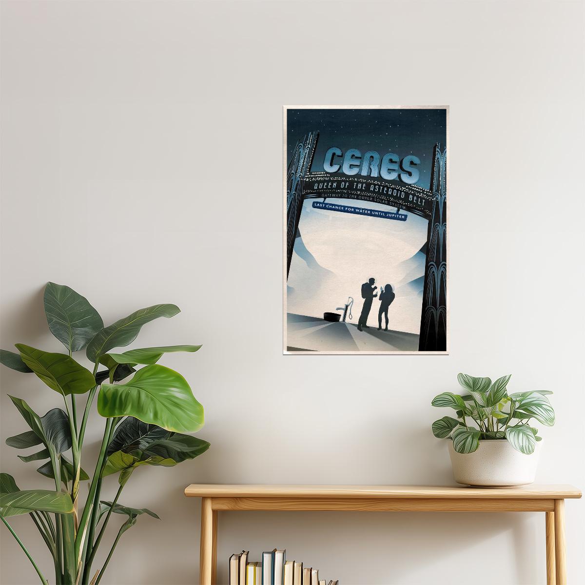 Ceres | NASA Retro Space Travel Poster Astronomy Print