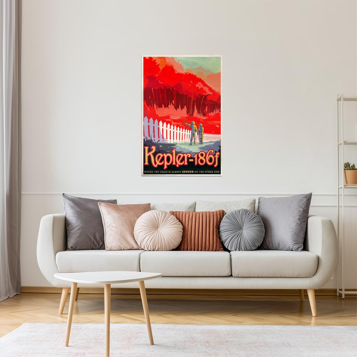 Kepler-186f | NASA Retro Space Travel Poster Sci-Fi Art Print