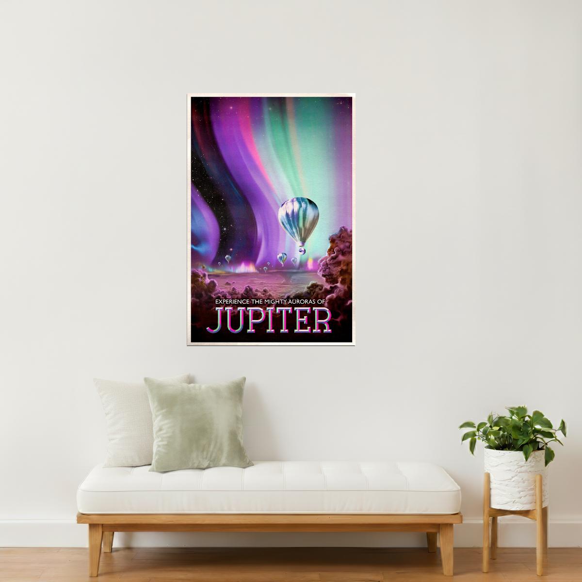 Jupiter | NASA Retro Space Travel Poster Sci-Fi Wall Print