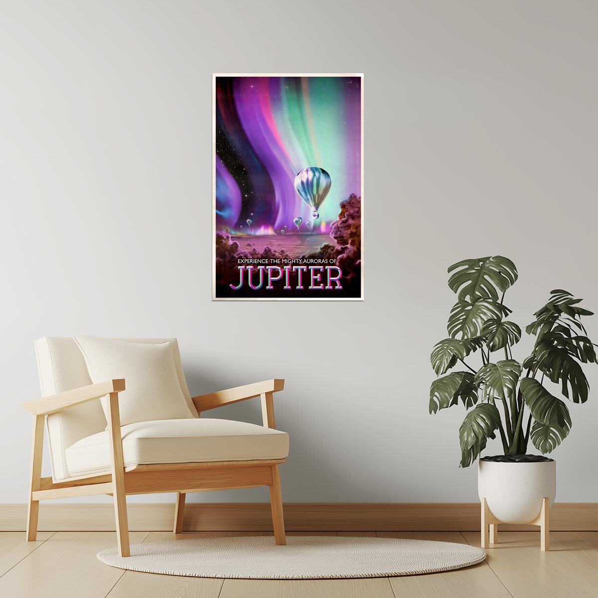 Jupiter | NASA Retro Space Travel Poster Sci-Fi Wall Print