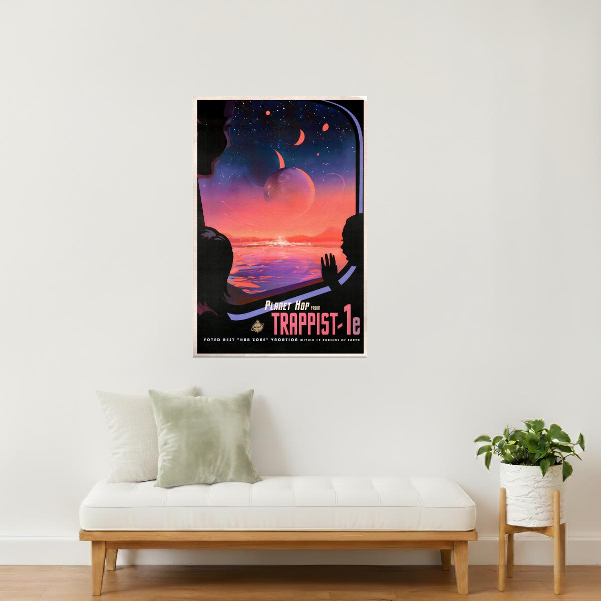 Trappist-1e | NASA Retro Space Travel Poster Sci-Fi Space Print