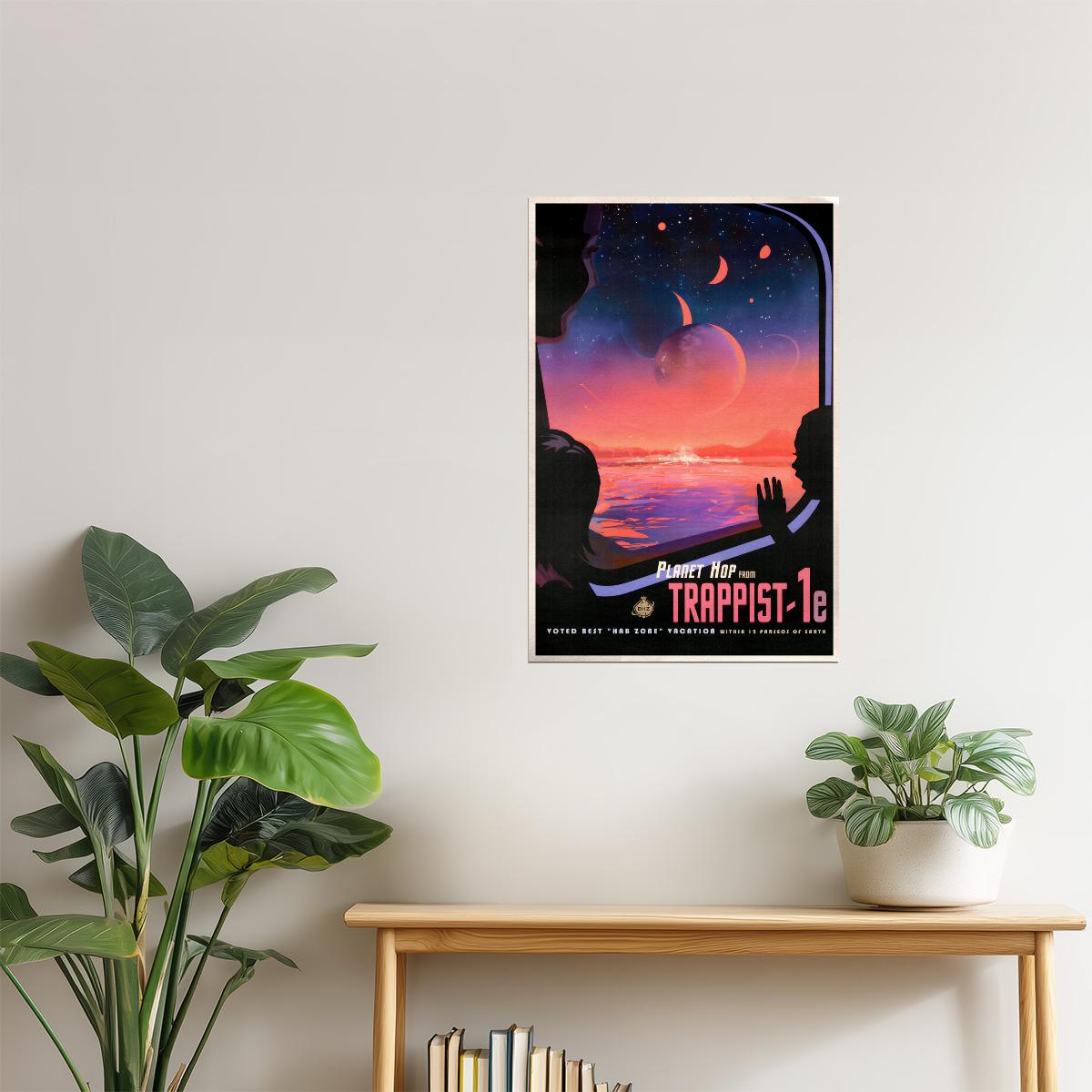 Trappist-1e | NASA Retro Space Travel Poster Sci-Fi Space Print