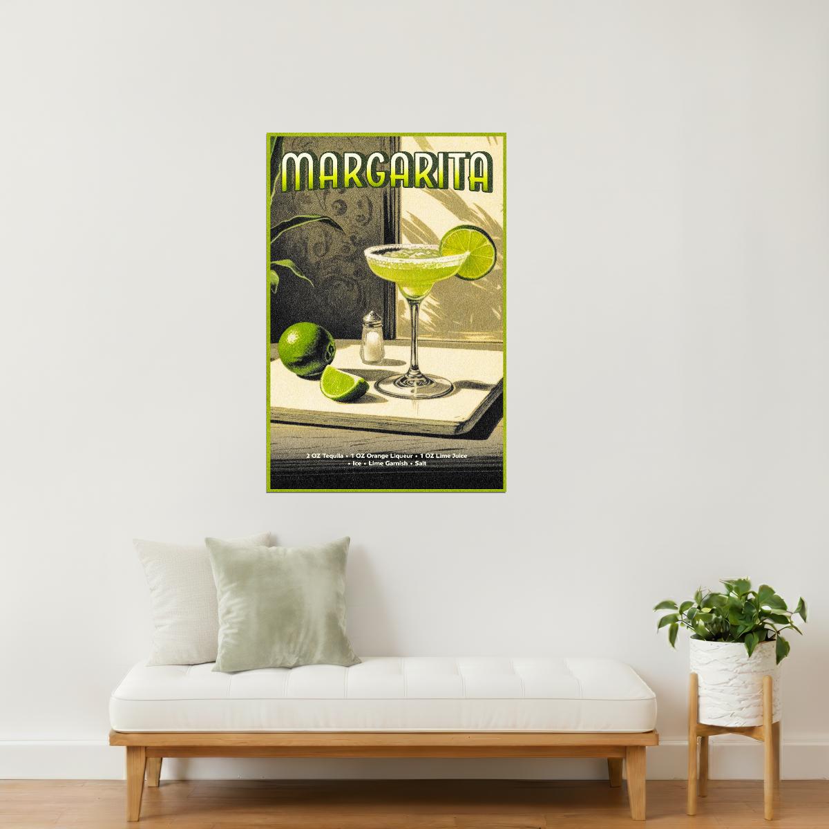 Margarita Recipe | Zesty Cocktail Wall Art Poster