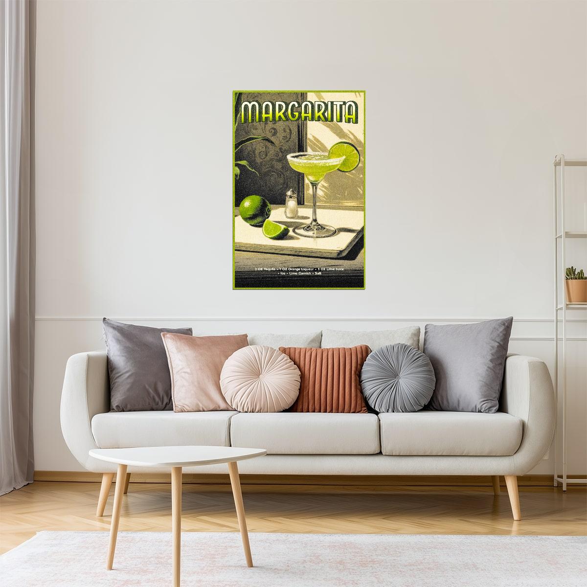 Margarita Recipe | Zesty Cocktail Wall Art Poster