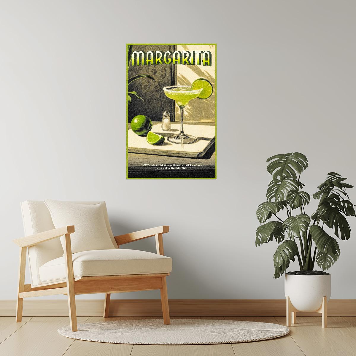 Margarita Recipe | Zesty Cocktail Wall Art Poster
