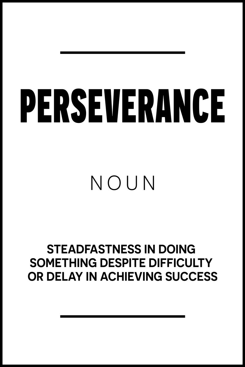 Perseverance | White Motivational Typography Poster