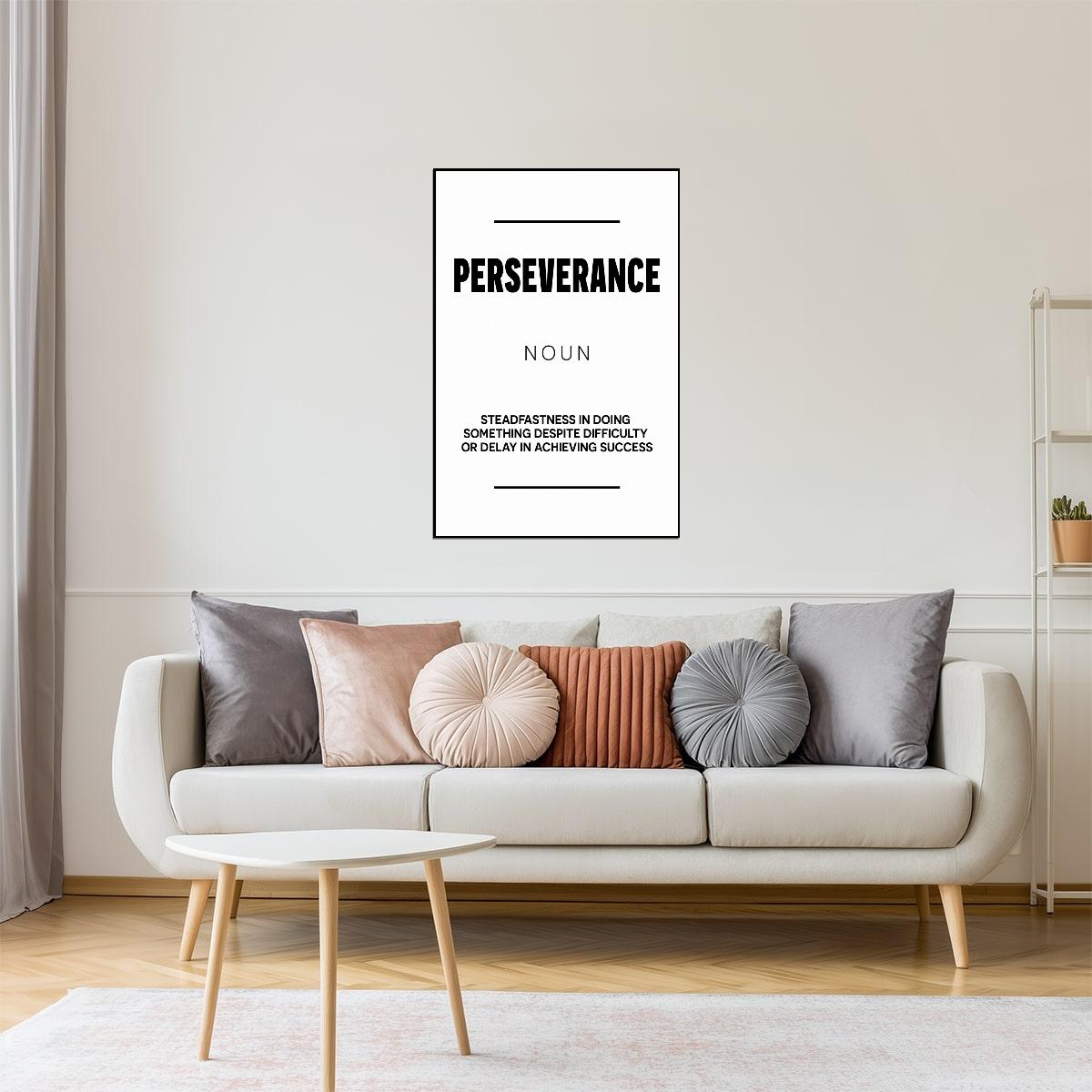Perseverance | White Motivational Typography Poster